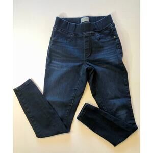 Universal Thread Dark Wash High Rise Pull-On Elastic Waist Denim Jeggings Size 2